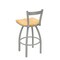 Holland Bar Stool Co 30" Low Back Swivel Bar Stool, Nickel Finish, Nat Oak Seat 82130ANNatOak - alternate 2